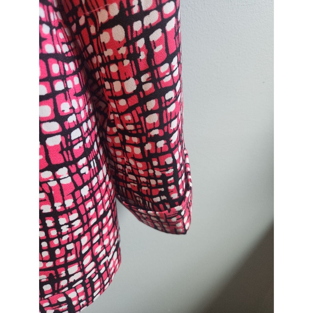 Womens Notations 3/4 Cuffed Sleeve Open Front‎ Pink Black Jacket Large - Picture 3 of 8
